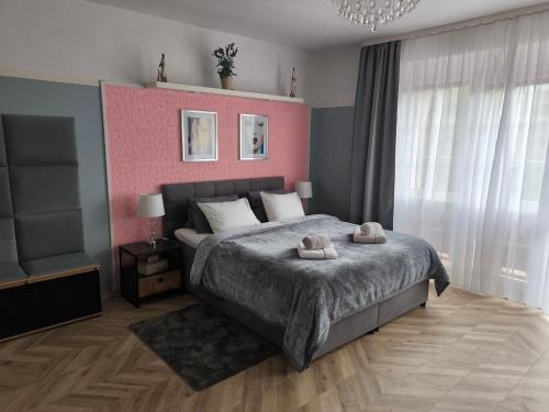 Postel nebo postele na pokoji v ubytování Pension Villa Marit