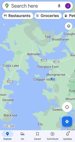 a map of ireland with the locations of cities at New 3 bedroom apartment by the beach Belmullet. in Belmullet