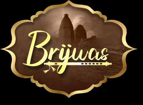 a gold sign with the word biryani at BRiJWAS DHAM in Vrindāvan