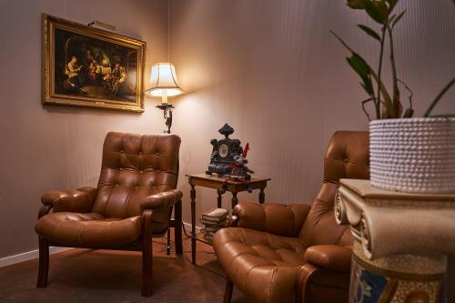 Χώρος καθιστικού στο Hotell Läckö