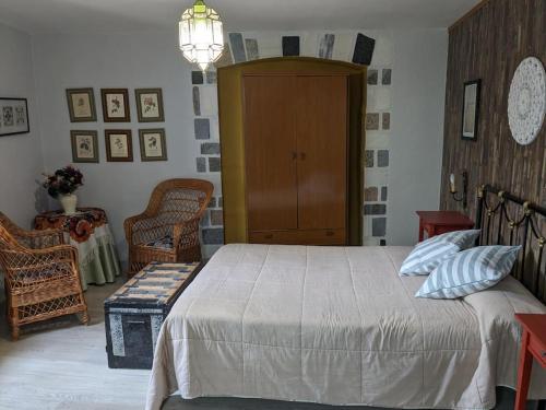 Cama o camas de una habitación en Casa Rural Maire