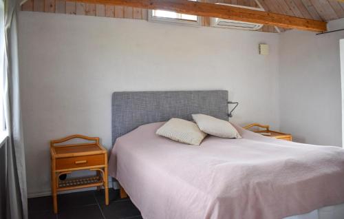 - une chambre avec un lit et 2 oreillers dans l'établissement Awesome Home In Tomelilla With Wifi, à Tomelilla