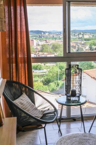 Studio avec parking vue sur la Cité de Carcassonne