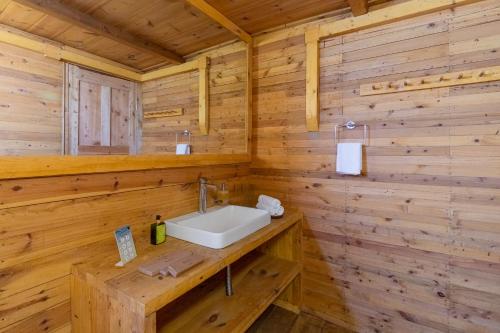 Koupelna v ubytování ELIVAAS 3 BHK Cottage with Garden & Sauna - Silvana