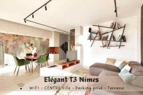 l'élégant T3Nîmes Parking-centre ville