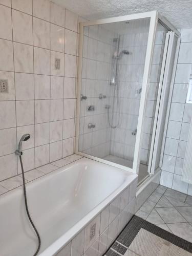 Koupelna v ubytování Ferienwohnung Panorama mit Weitblick