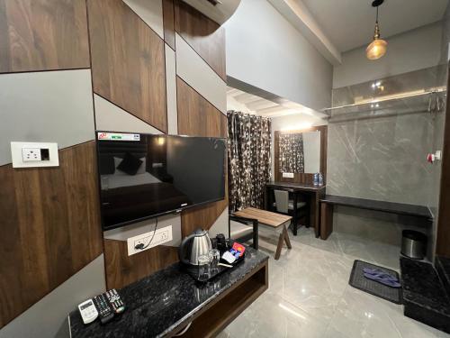 Kuchyň nebo kuchyňský kout v ubytování Hotel Sabera