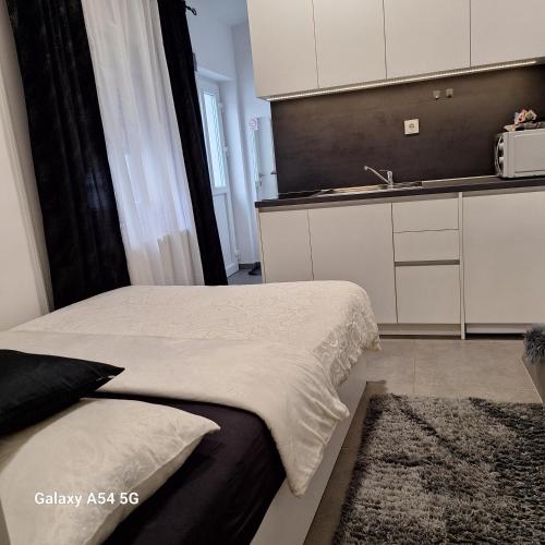 Kuchyň nebo kuchyňský kout v ubytování Studio apartmani Louis i Lola