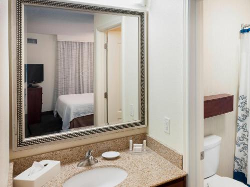 y baño con lavabo y espejo. en Residence Inn by Marriott Dothan en Dothan