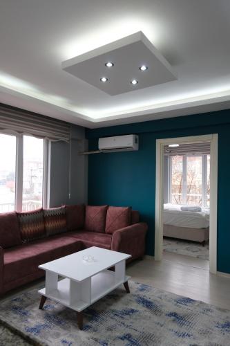 Ruang duduk di Çam Suites