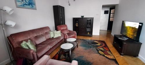 Μια τηλεόραση ή/και κέντρο ψυχαγωγίας στο Apartament przy Rynku Białówny