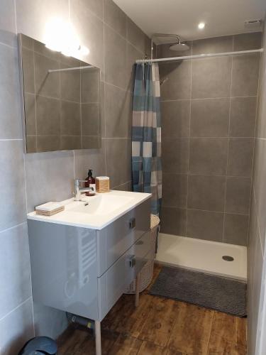 Ein Badezimmer in der Unterkunft Gîte Pouget