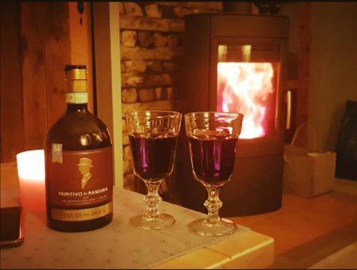 Nápoje v ubytování Ferienhaus Rosaly