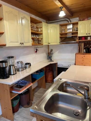 Kuchyň nebo kuchyňský kout v ubytování Tobis hostel