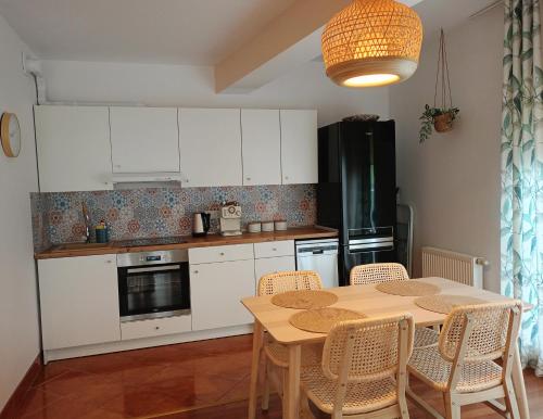 Kuchyň nebo kuchyňský kout v ubytování Apartament Boho Ustroń