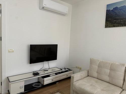 En tv och/eller ett underhållningssystem på Private house for daily rent