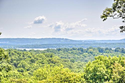 a view from the top of a hill with trees at Pet-Friendly Branson Area Home Hot Tub, Game Room in Reeds Spring