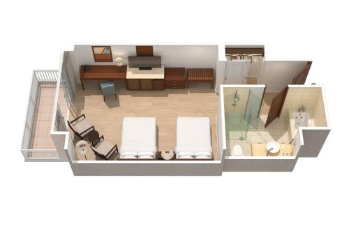 a rendering of a floor plan of a house at The Westin Resort Guam in Tumon
