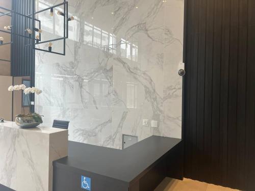 Koupelna v ubytování Flat de Luxo em Pinheiros Faria Lima