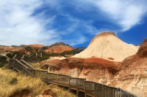 a view of a mountain with a fence at Hallett Cove Hideaway By Host Solutions in Halletts Cove