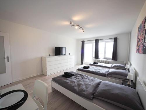 Posteľ alebo postele v izbe v ubytovaní Nice Appartement in Trappenkamp
