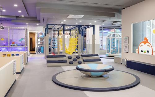 a store with a large bowl in the middle of the room at Kensington Hotel Pyeongchang in Pyeongchang 