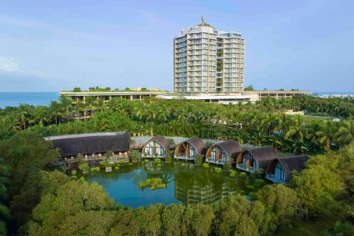 an aerial view of a resort with a building at InterContinental Phu Quoc Long Beach Resort, an IHG Hotel in Phu Quoc
