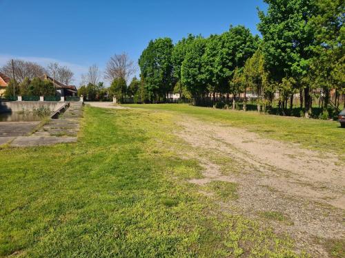 a dirt road with grass and trees in a field at Guljaš Čarda Old in Šupljak