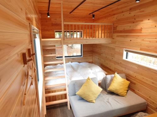 a room with a bunk bed in a tiny house at CampBaseKadojin - Vacation STAY 33535v in Tenkawa