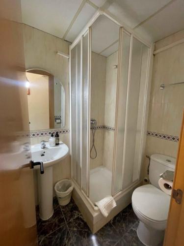 Koupelna v ubytování Hostal Cumbre