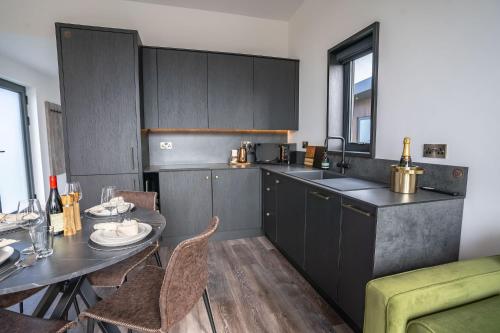 Dapur atau dapur kecil di Lligwy Lodge