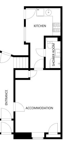 a floor plan of a house at Gyles Apartment - harbourfront studio Pittenweem in Pittenweem