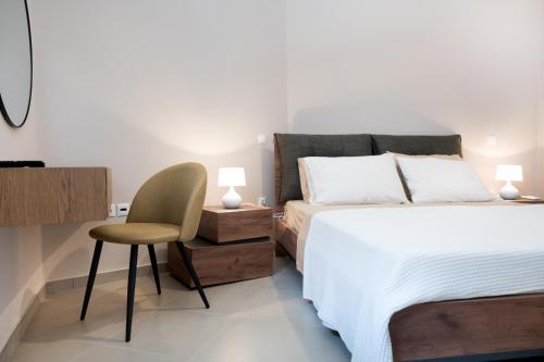 Ένα ή περισσότερα κρεβάτια σε δωμάτιο στο Meda apartments 1