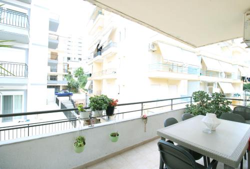 Balkón nebo terasa v ubytování Appartamenti Vista Mare Saranda