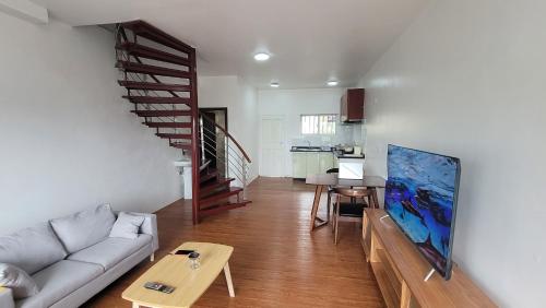 Kuchyň nebo kuchyňský kout v ubytování Easy Apt