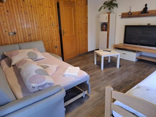 TV a/nebo společenská místnost v ubytování Kiara Apartments & Rooms