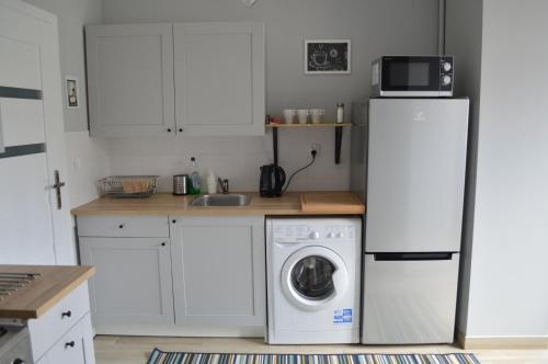 Dapur atau dapur kecil di Balaton Apartamenty