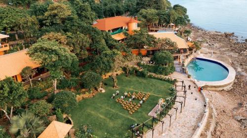 an aerial view of a resort with a pool at Binh An Village Vung Tau in Vung Tau