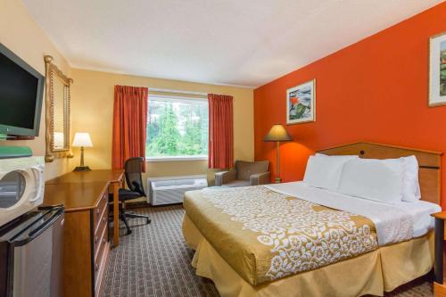 欽科蒂格的住宿－欽科蒂格島戴斯酒店，配有一张床和一台平面电视的酒店客房