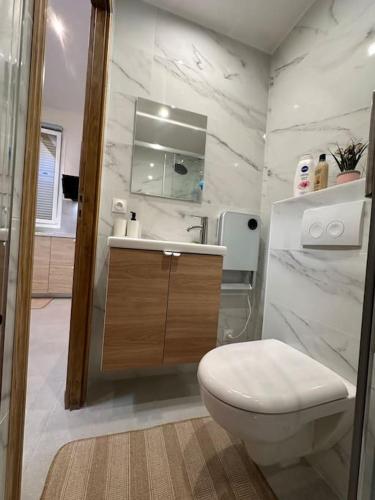 Ένα μπάνιο στο Appartement lumineux et clim
