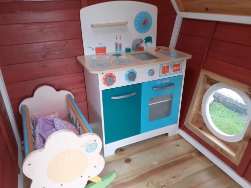 Dapur atau dapur kecil di Maison avec vue mer "LA SENTINELLE"