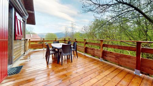 Balkoni atau teres di Chalet Glitzerstein
