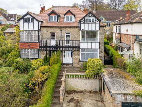 an aerial view of a house at Esk Valley House in Sleights