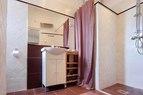 ブダペストにあるAstoria Apartmentのバスルーム(シンク、シャワー付)