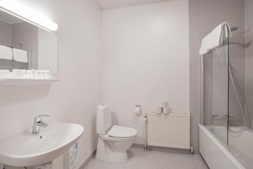 Koupelna v ubytování Hotel Menstrup Kro