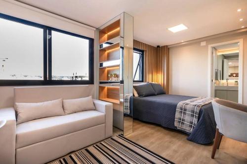 Χώρος καθιστικού στο Loft Alto Padrão ThePark706 Vista Redenção