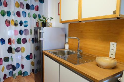 Ferienwohnung Der Gerberにあるキッチンまたは簡易キッチン