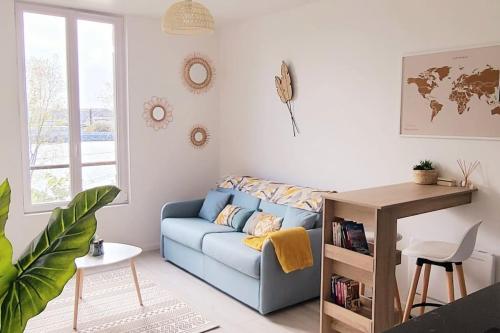 Seine view at heart of the Seine/Oise Confluence