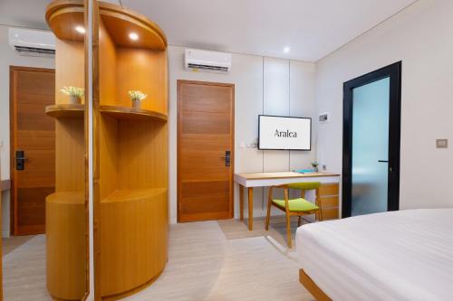 Ένα ή περισσότερα κρεβάτια σε δωμάτιο στο Aralea Coliving