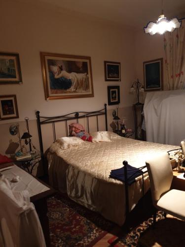 Krevet ili kreveti u jedinici u okviru objekta La casa del Glicine